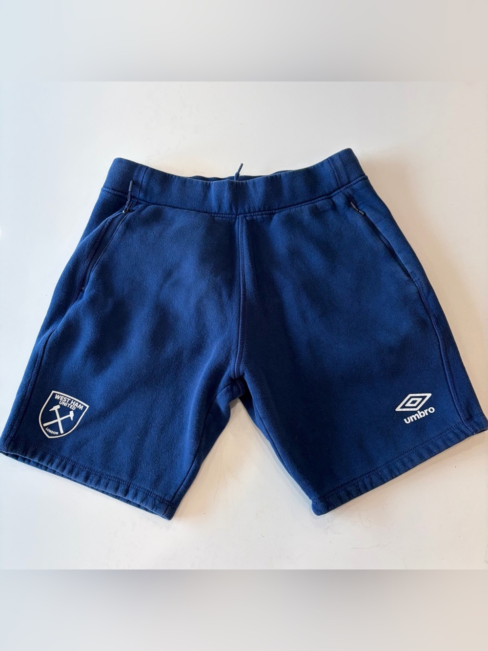 Umbro Medium Men’s Navy Athletic Shorts - West Ham Crest